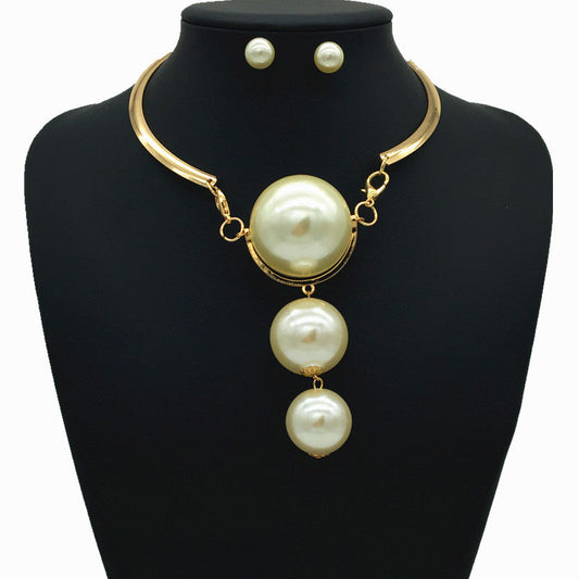Grand collier pendentif perle Bijoux fantaisie