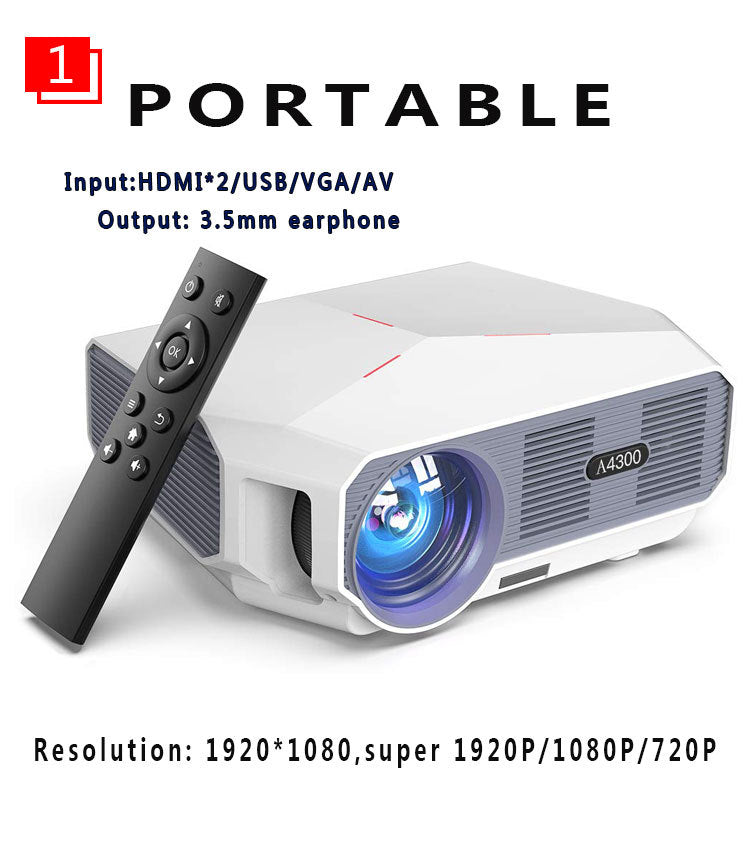 Mini vidéoprojecteur portable 1080P HD pour la maison, connexion vocale WiFi sans fil pour téléphone portable