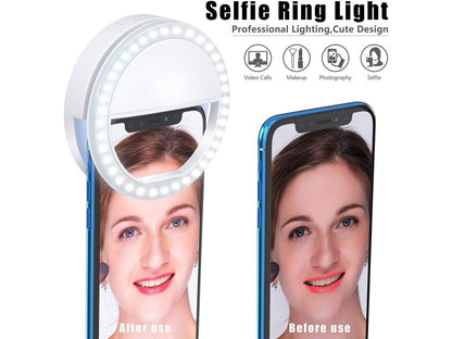 Light For Iphone, Android, Tablet - Rechargeable Clip-On 3 Light Levels