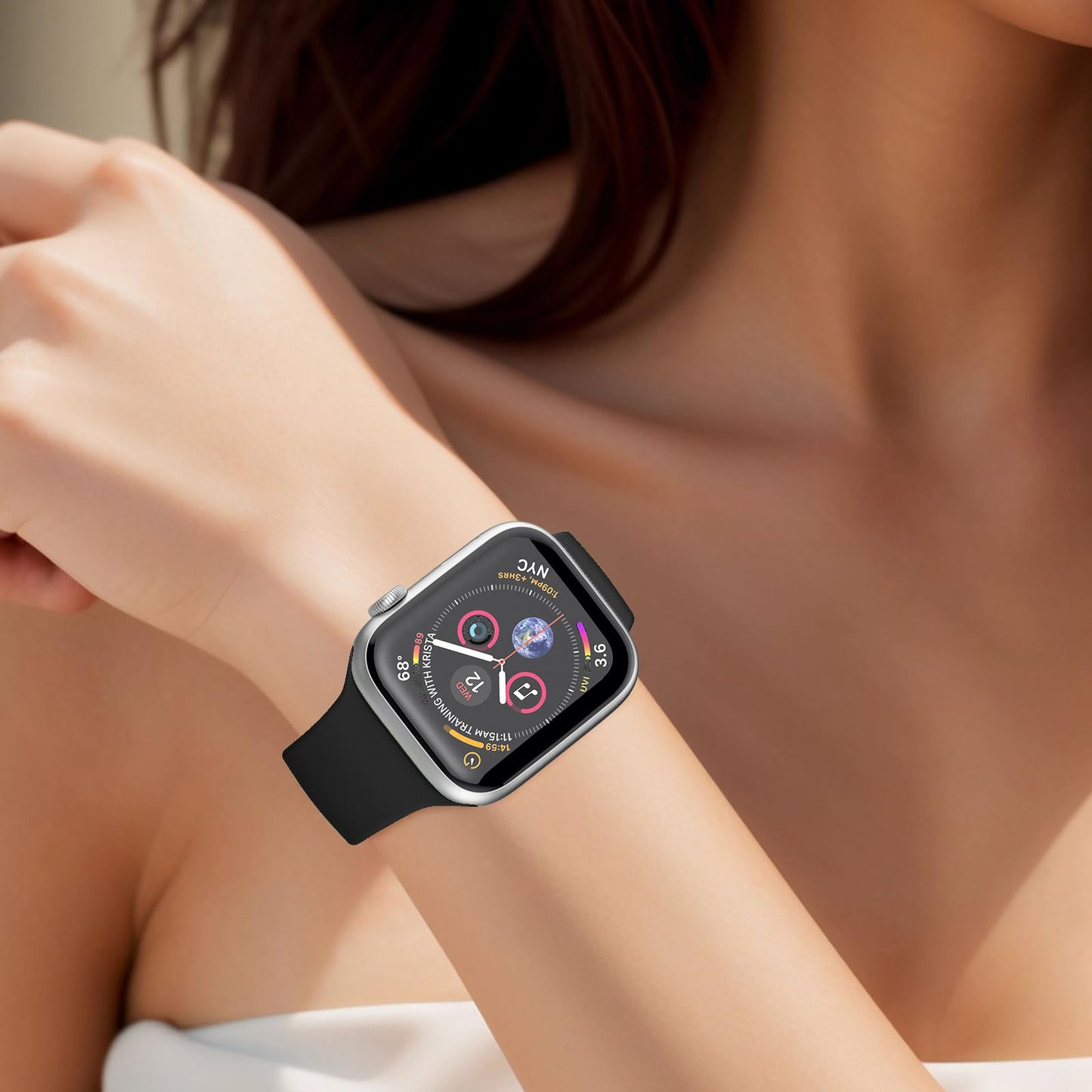 Apple Watch Bands 40Mm 38Mm 41Mm 42Mm 44Mm 45Mm 49Mm For Women Men,Soft Silicone