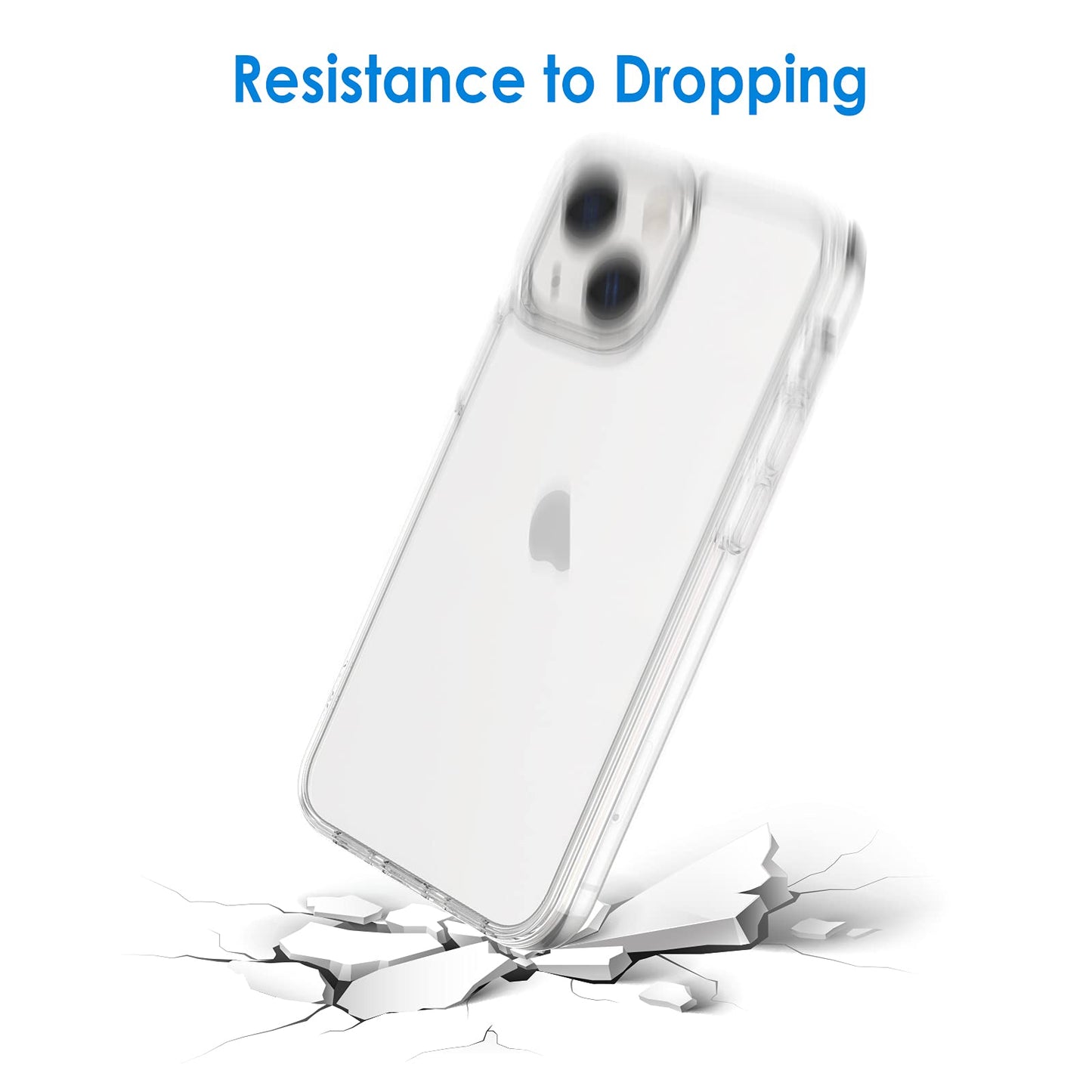 For Iphone 13 Mini 5.4-Inch, Non-Yellowing Shockproof Phone Bumper Cover, Anti-S