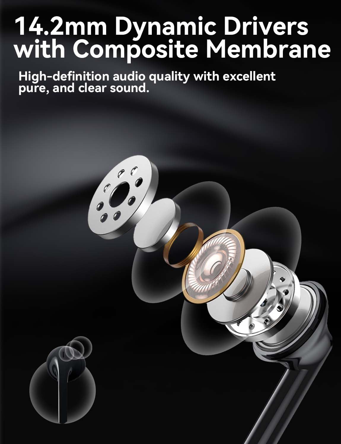 Wired USB-C Earbuds with Mic - Type-C Headphones for iPhone 17e 17 16 15 Pro Max and Samsung