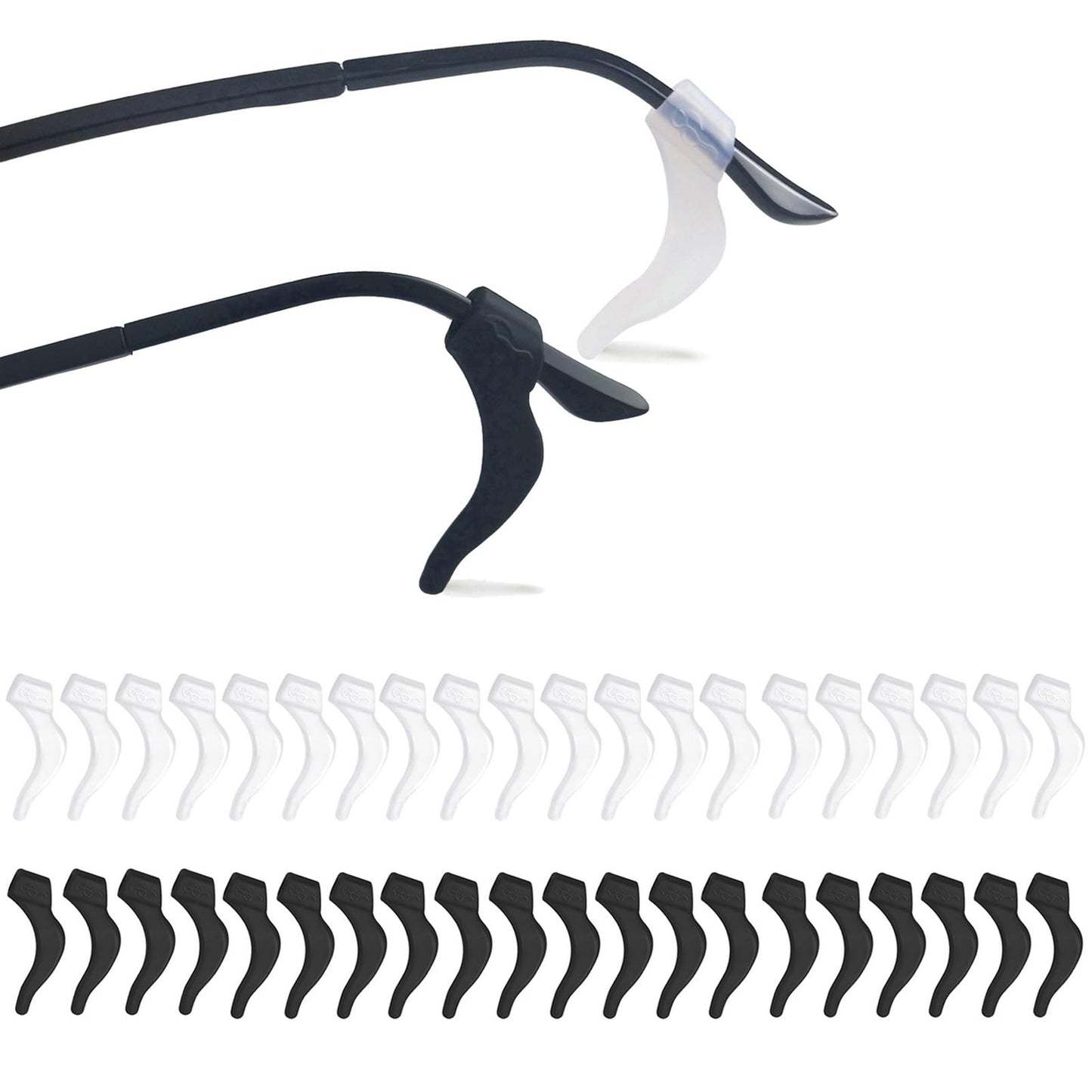 Glasses Anti-Slip Silicone Ear Clip, Glasses Holder W