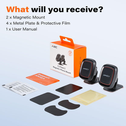 Support magnétique de téléphone pour voiture - Fixation puissante pour grille d'aération compatible avec tous les téléphones