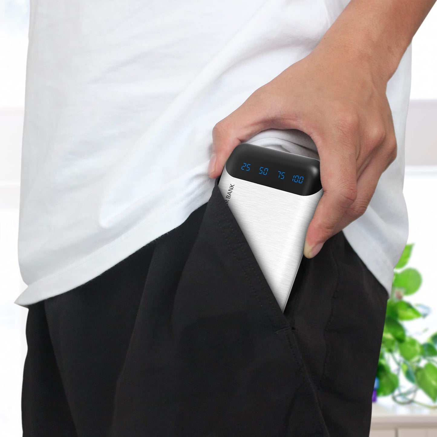 Slim Portable Charger External Battery Pack - Dual USB 2.4A Output Power Bank