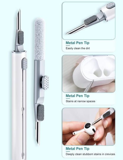 Cleaner Kit For Airpods Pro 4 3 2 1, Multi-Function Cleaning Pen Tool With Soft