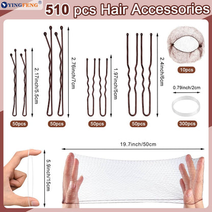 Bobby Pins Hair Pins Kit With Hair Net, Yingfeng Includes 100 Bobby Pins For Wom