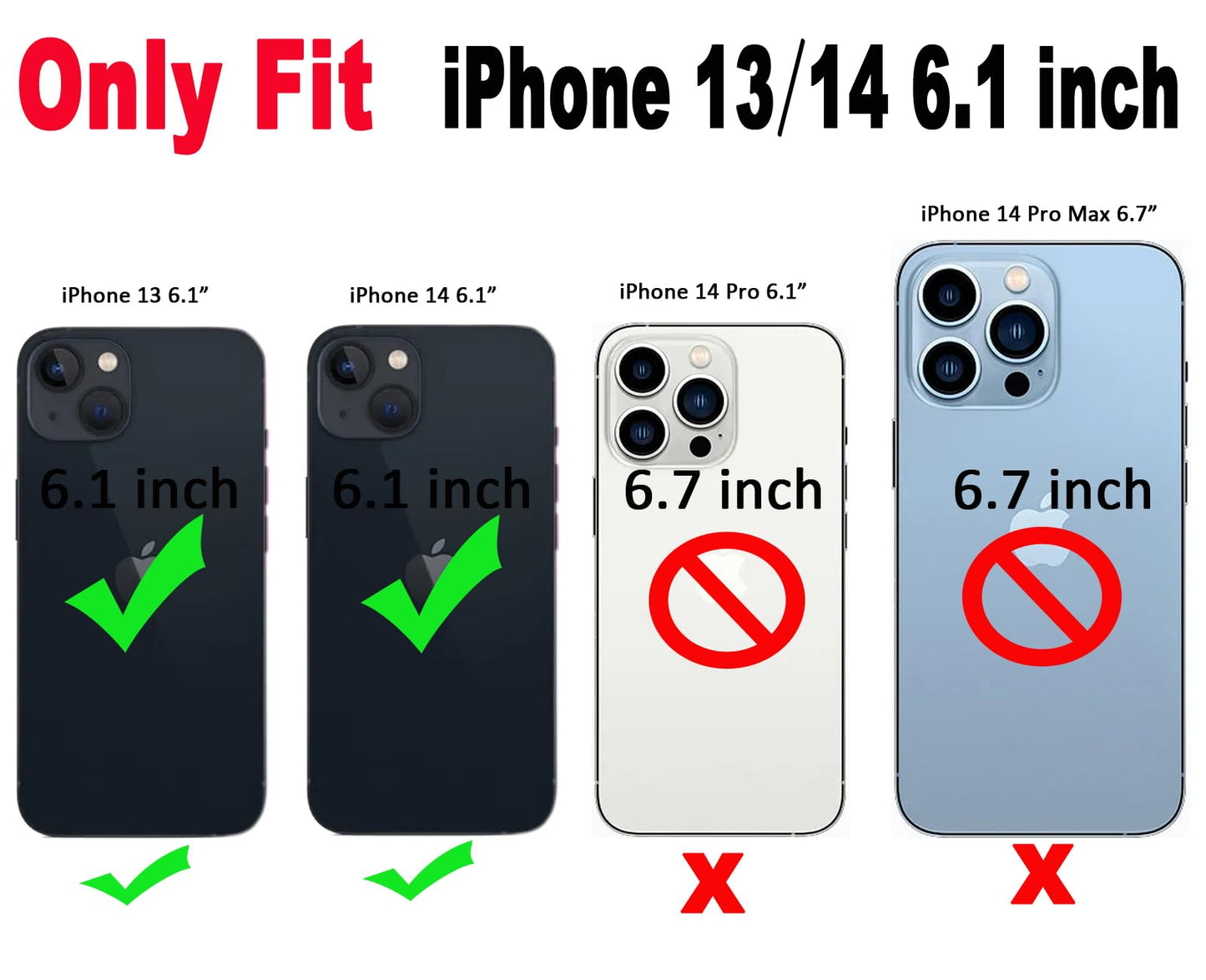 iPhone 14/13 6.1" Flower Case for Women - Soft Matte TPU Cover with Elegant
