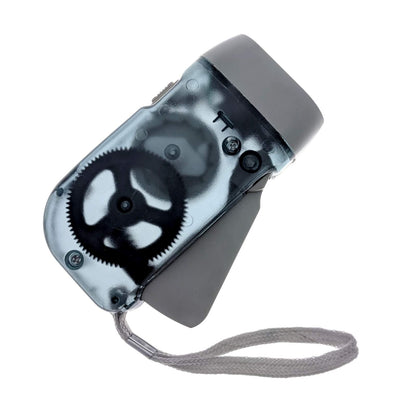 Hand Crank Flashlight — 3 LED No Battery Emergency Light, Hand Powered Torch
