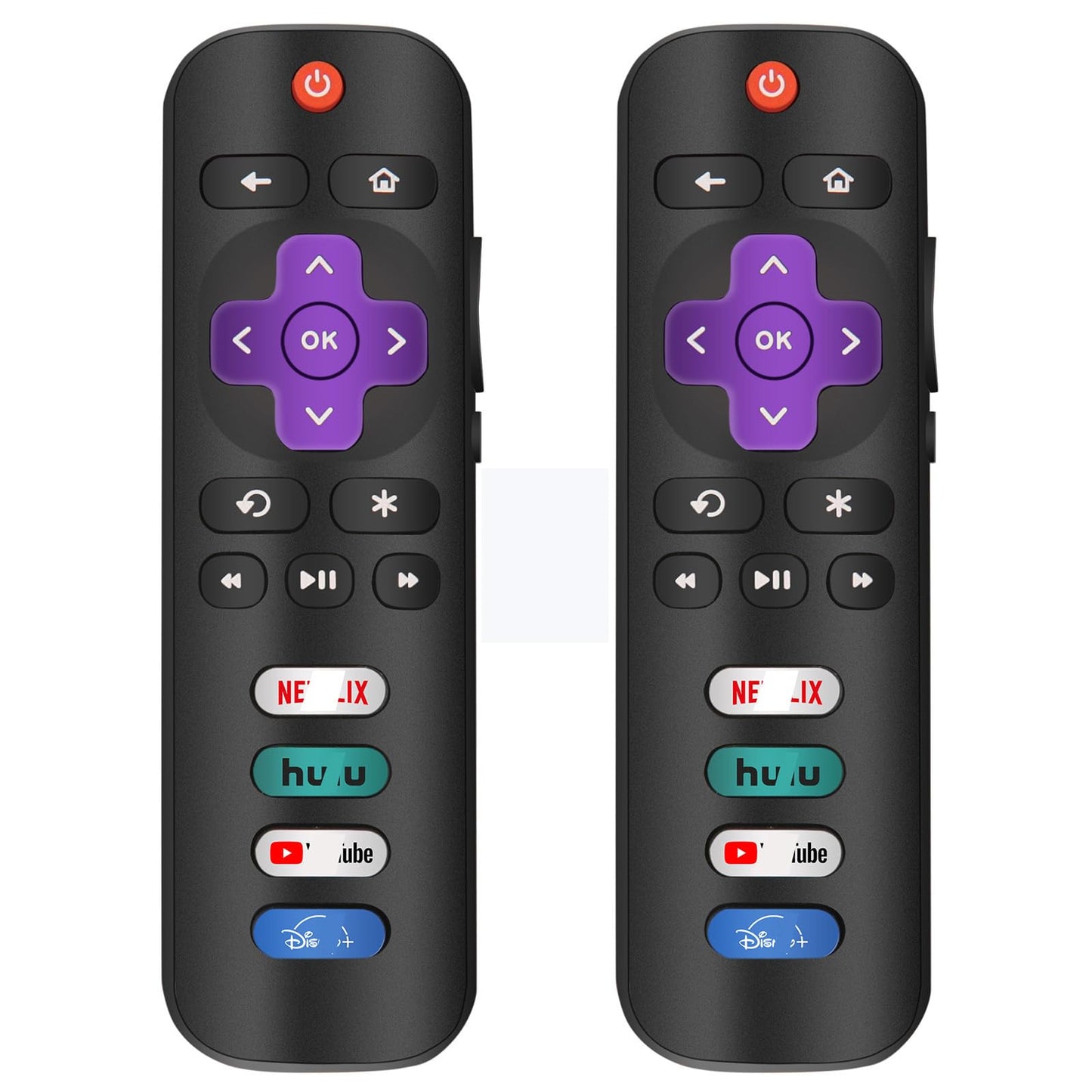 2 Replacement Only For Roku Tv Remote, Compatible For Tcl Roku/Hisense Roku/Sha