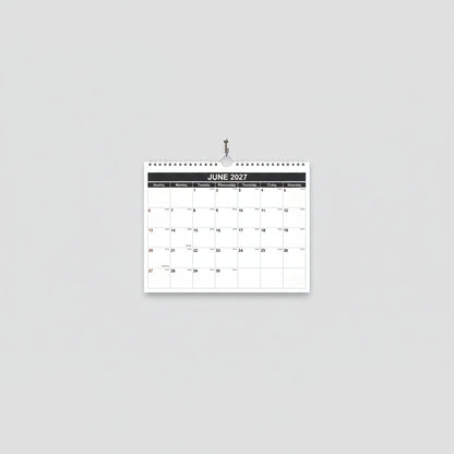 Monthly Wall Calendar (Jan 2026–Jun 2027) – 8.5” x 11” Spiral-Bound Hanging Plan