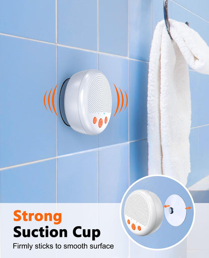 Bluetooth Shower Speaker — HD Loud Sound, Suction Cup & Lanyard, Portable Wirele