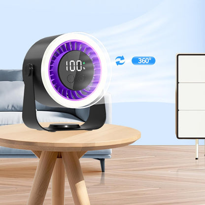 Portable Desk Fan | USB Rechargeable with 10-Speed Quiet Operation | Compact Design for Efficient Cooling