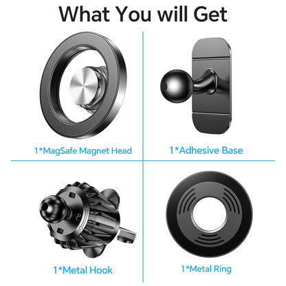 Car Mount — 20 Strong Magnets Magnetic Dashboard Phone Holder for iPhone 17/16/1