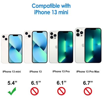 For Iphone 13 Mini 5.4-Inch, Non-Yellowing Shockproof Phone Bumper Cover, Anti-S