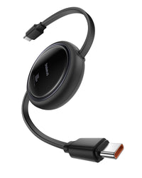 USB-C to USB-C Cable 100W Retractable - 5A Fast Charging 4-Stage Length Adjustable