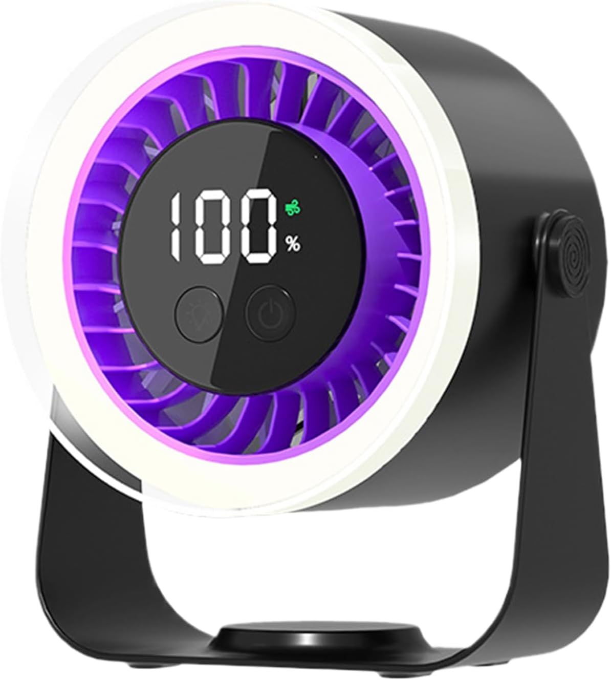 Portable Desk Fan | USB Rechargeable with 10-Speed Quiet Operation | Compact Design for Efficient Cooling