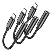 Adaptateur USB-C vers prise casque 3,5 mm (pack de 3) - Dongle audio DAC pour iPhone 16 15 et Samsung Galaxy