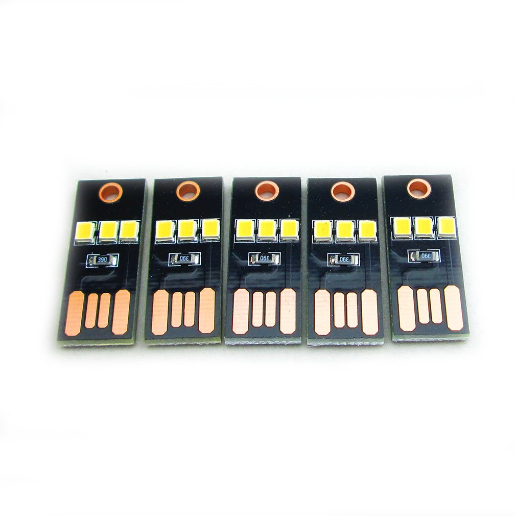 USB LED Lights 10 Pack — Ultra Slim Portable Light for Laptop, Keyboard, Power B