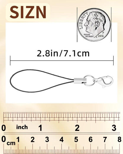 Charm Straps 100 Pack — Lobster Clasp Lanyard for Cell Phone, USB, Keychains & D