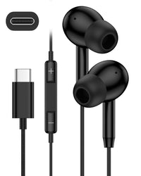 Écouteurs filaires USB-C avec micro - Écouteurs Type-C pour iPhone 17 16 15 et Samsung Galaxy