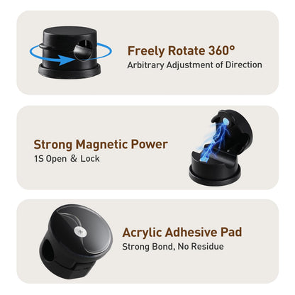Pack Magnetic Cable Clips, Upgraded 360° Rotatable Cord Holde