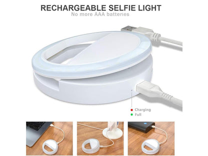 Light For Iphone, Android, Tablet - Rechargeable Clip-On 3 Light Levels
