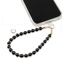Dragonne de téléphone perlée en marbre avec attache – Cordon bracelet mains libres