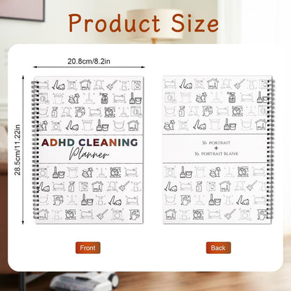 Cleaning Planner – Undated Daily, Weekly & Monthly Home Organizer with Chore Cha
