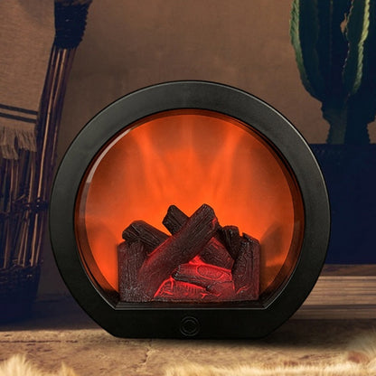 3D Flame Fireplace Lantern – Touch LED Decor Light