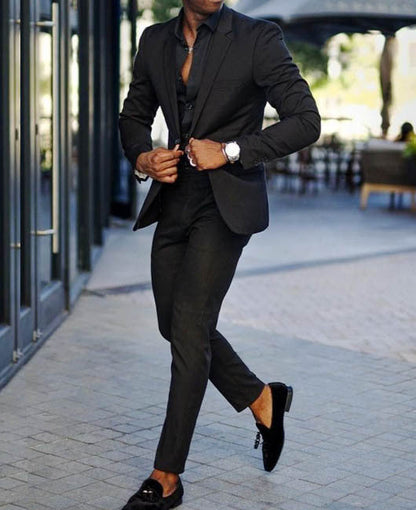 Two-piece Digital Printing Suit With Two Buttons Suit