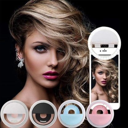 Selfie Ring Light For Iphone And Android, Portable Ring Light With 3 Light Level