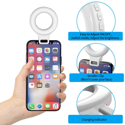Light,Rechargeable Portable Clip-On Selfie Fill Light With 60 Leds,3 Models & 5