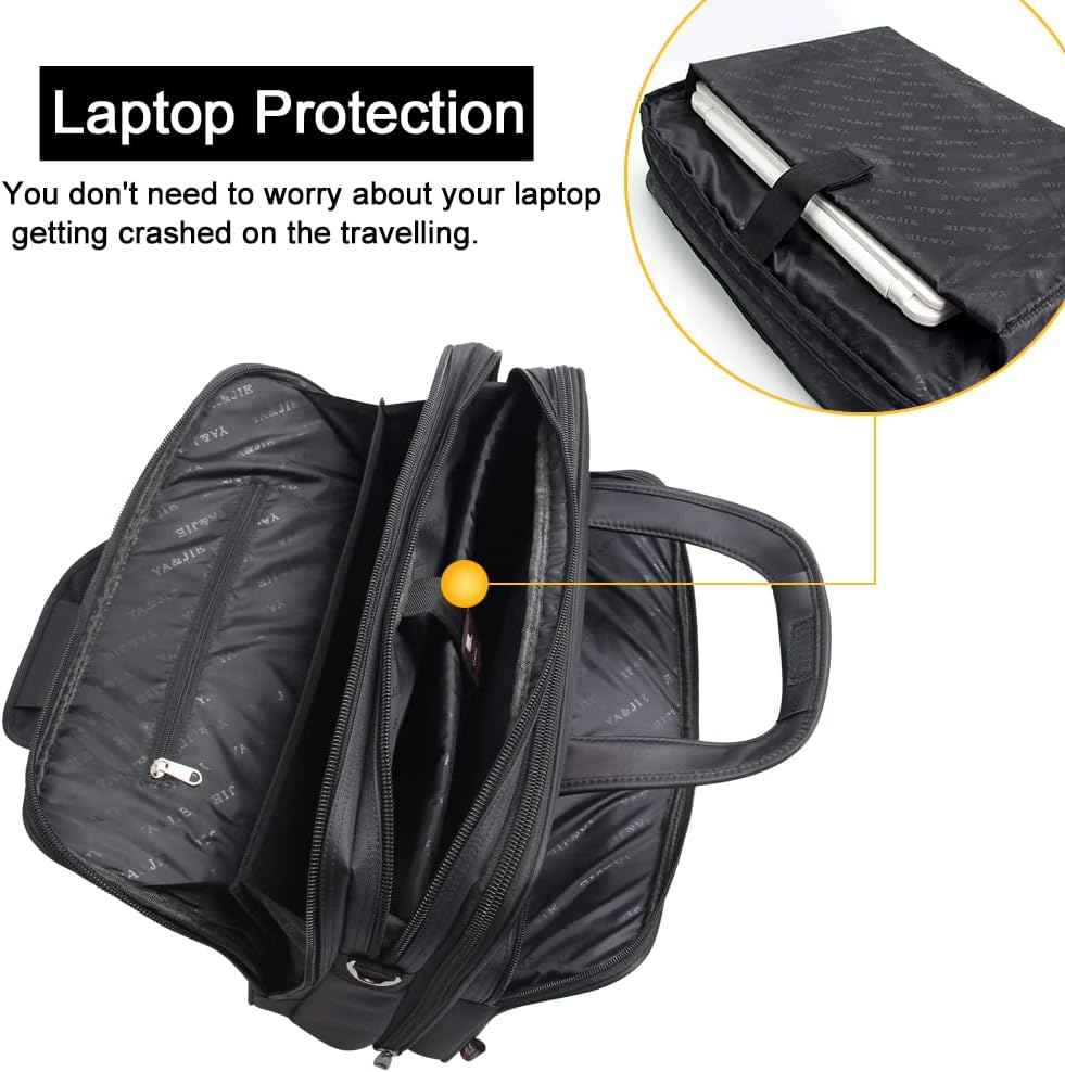 Men’s Canvas Laptop Tote Bag 17 19 Inch Business Work Briefcase