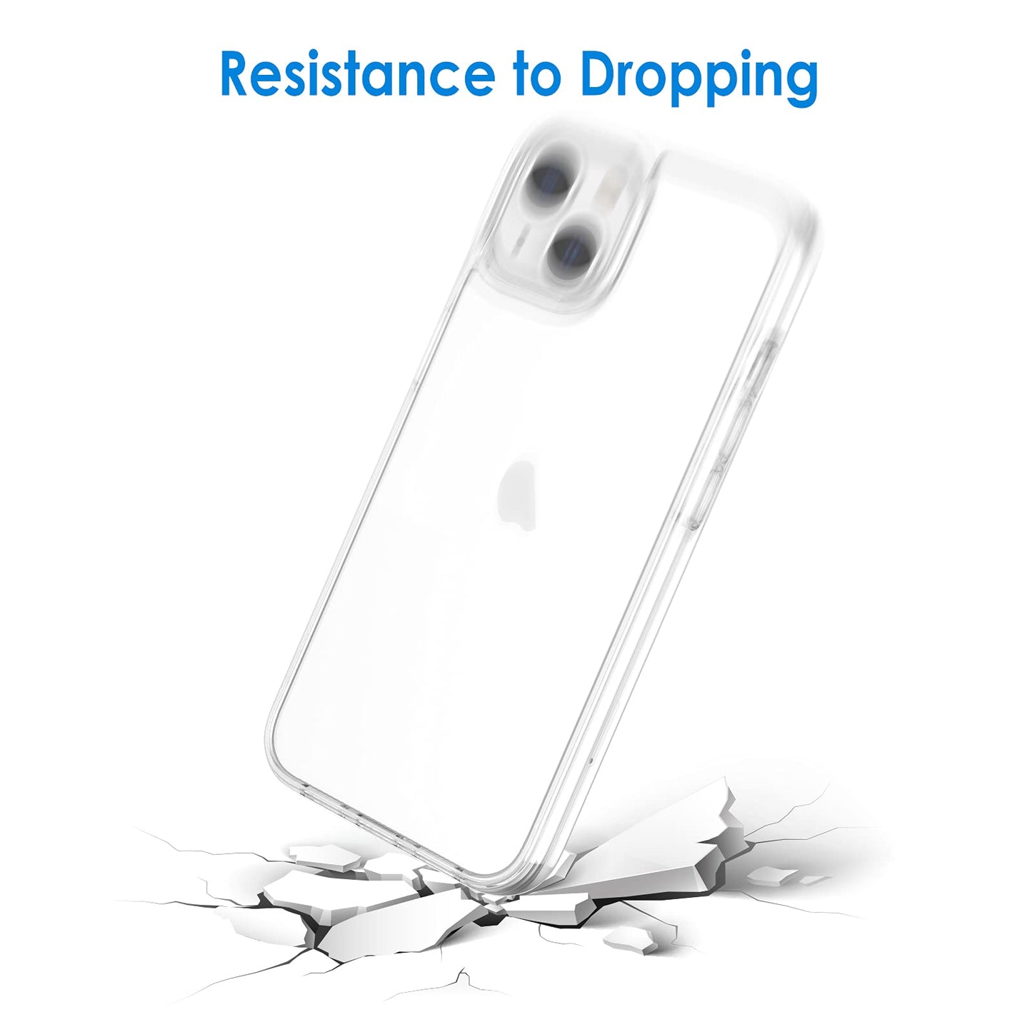 For Iphone 13 6.1-Inch, Non-Yellowing Shockproof Phone Bumper Cover, Anti-Scratc