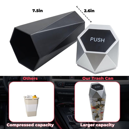 Trash Can, 2 Pack Car Trash Bin With Lid, Car Accessories For Women Interior, Ca