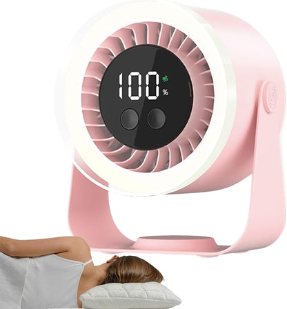 Portable Desk Fan | USB Rechargeable with 10-Speed Quiet Operation | Compact Design for Efficient Cooling