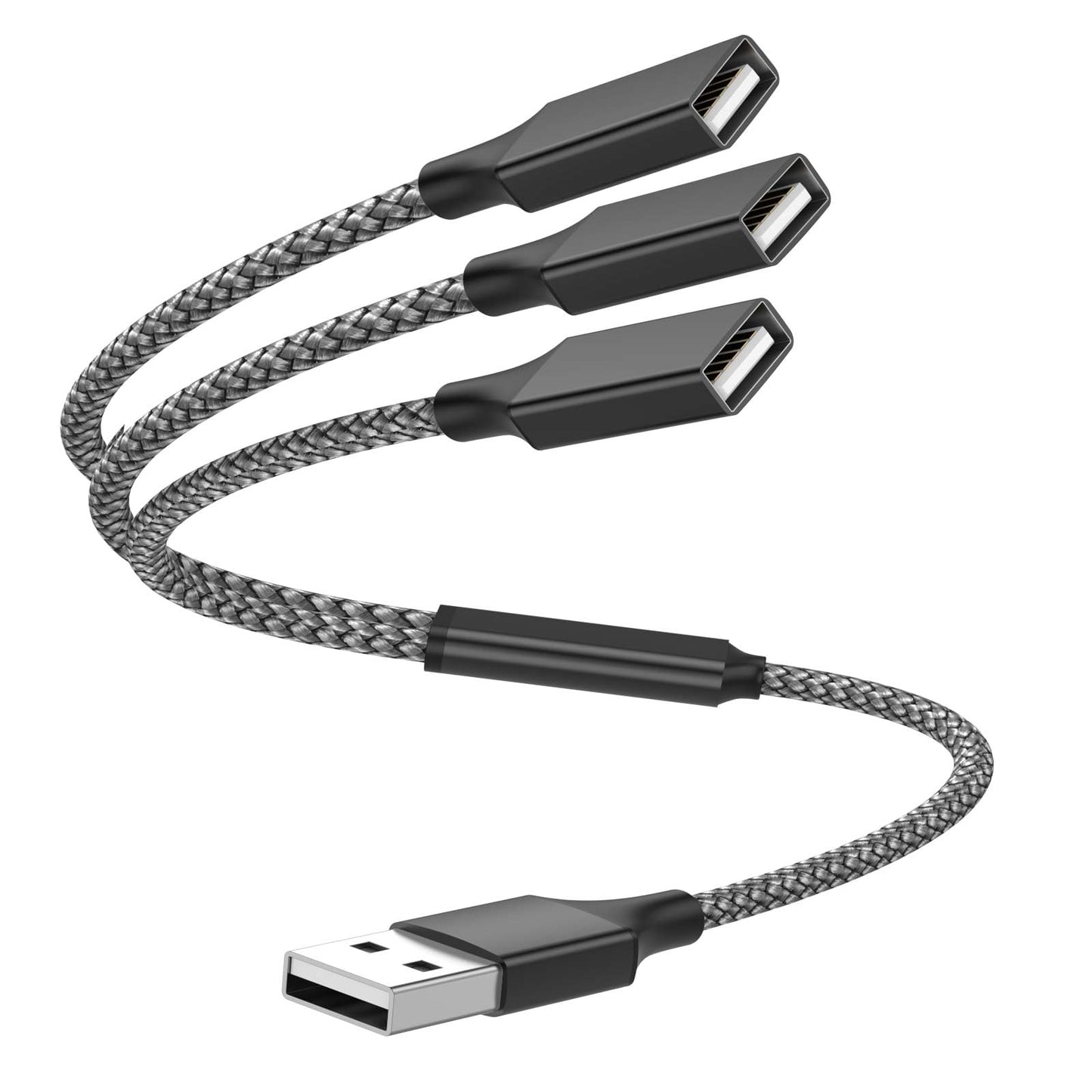 Câble Répartiteur en Y USB Mâle vers 3 Femelles 1 Entrée 3 Sorties (30cm) pour PC/Ordinateur Portable/Macbo