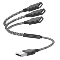 Câble Répartiteur en Y USB Mâle vers 3 Femelles 1 Entrée 3 Sorties (30cm) pour PC/Ordinateur Portable/Macbo