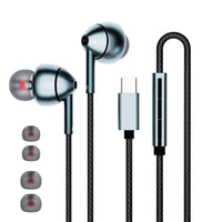 Wired Earbuds with Noise Canceling Volume Control and Mic - USB-C for iPhone 17 16 15 and Samsung