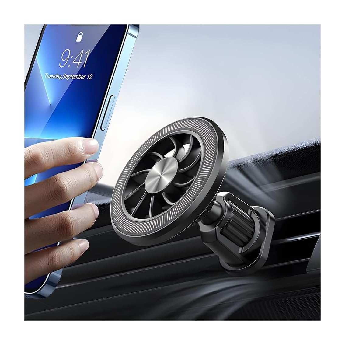 Magnetic Car Mount Phone Holder - Hands-Free Air Vent Clip with Strong Magnet