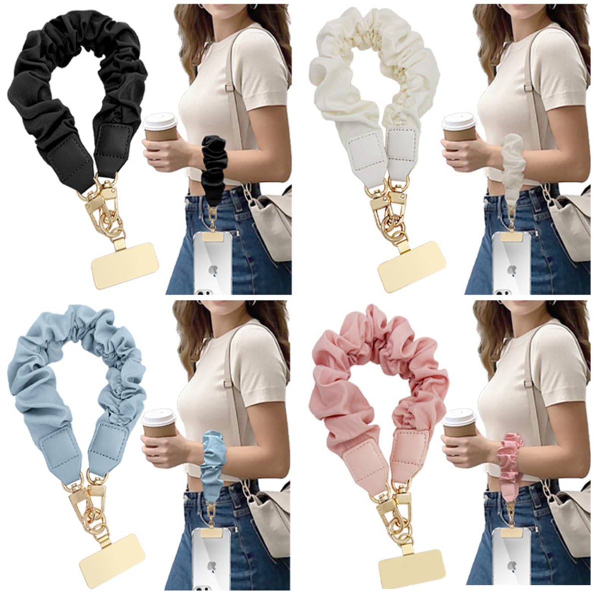 Dragonne anti-vol pour téléphone, cordon élastique universel pour téléphone portable, jolie écharpe.
