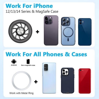 Magnetic Car Mount Phone Holder - Hands-Free Air Vent Clip with Strong Magnet