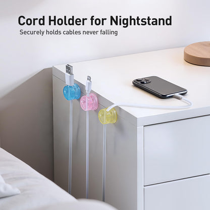 Pack Magnetic Cable Clips, Upgraded 360° Rotatable Cord Holde
