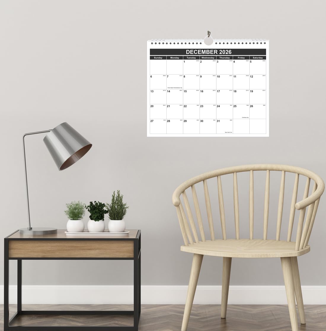 Monthly Wall Calendar (Jan 2026–Jun 2027) – 8.5” x 11” Spiral-Bound Hanging Plan