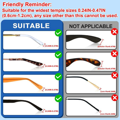 Glasses Anti-Slip Silicone Ear Clip, Glasses Holder W