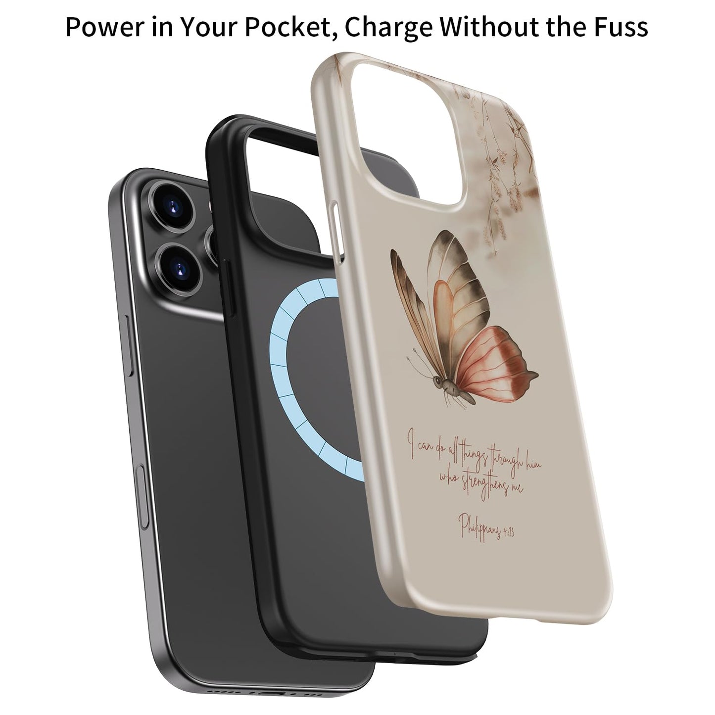 iPhone 14 Pro Max Case Cute - Wireless Charging Compatible - Dual-Layer Soft