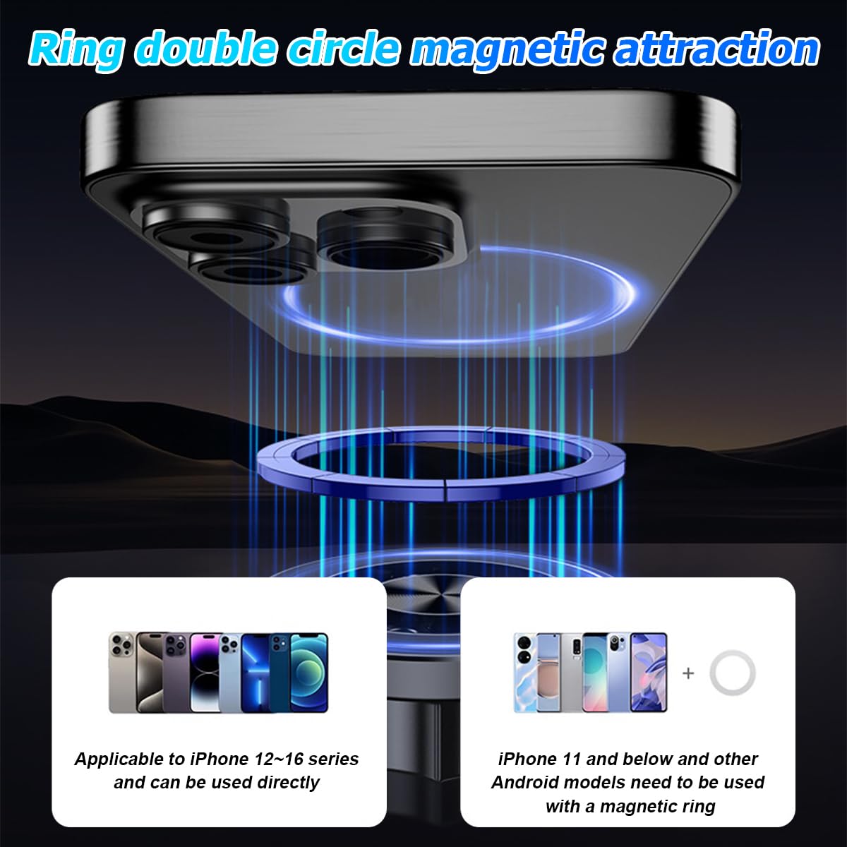 Magnetic Car Mount Phone Holder - Hands-Free Air Vent Clip with Strong Magnet