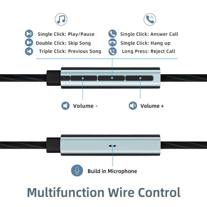 Wired Earbuds with Noise Canceling Volume Control and Mic - USB-C for iPhone 17 16 15 and Samsung