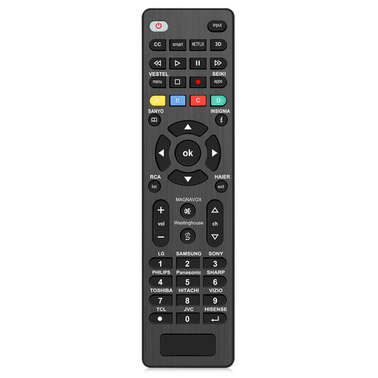 Universal TV Remote Control - Compatible with Samsung LG Vizio TCL Sony Insignia Philips Panasonic